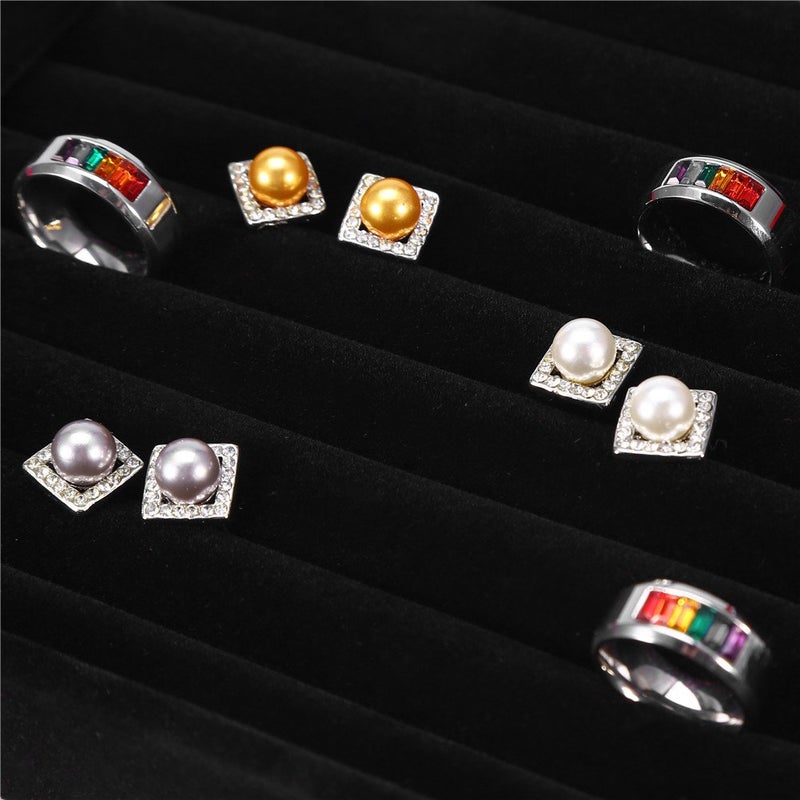 woobles Fashion Ring Display Box Jewelry Display Ring Display Tray Ring Organizer Ring Display Organizer Can hold 50 70 Rings[1#] - Image 3